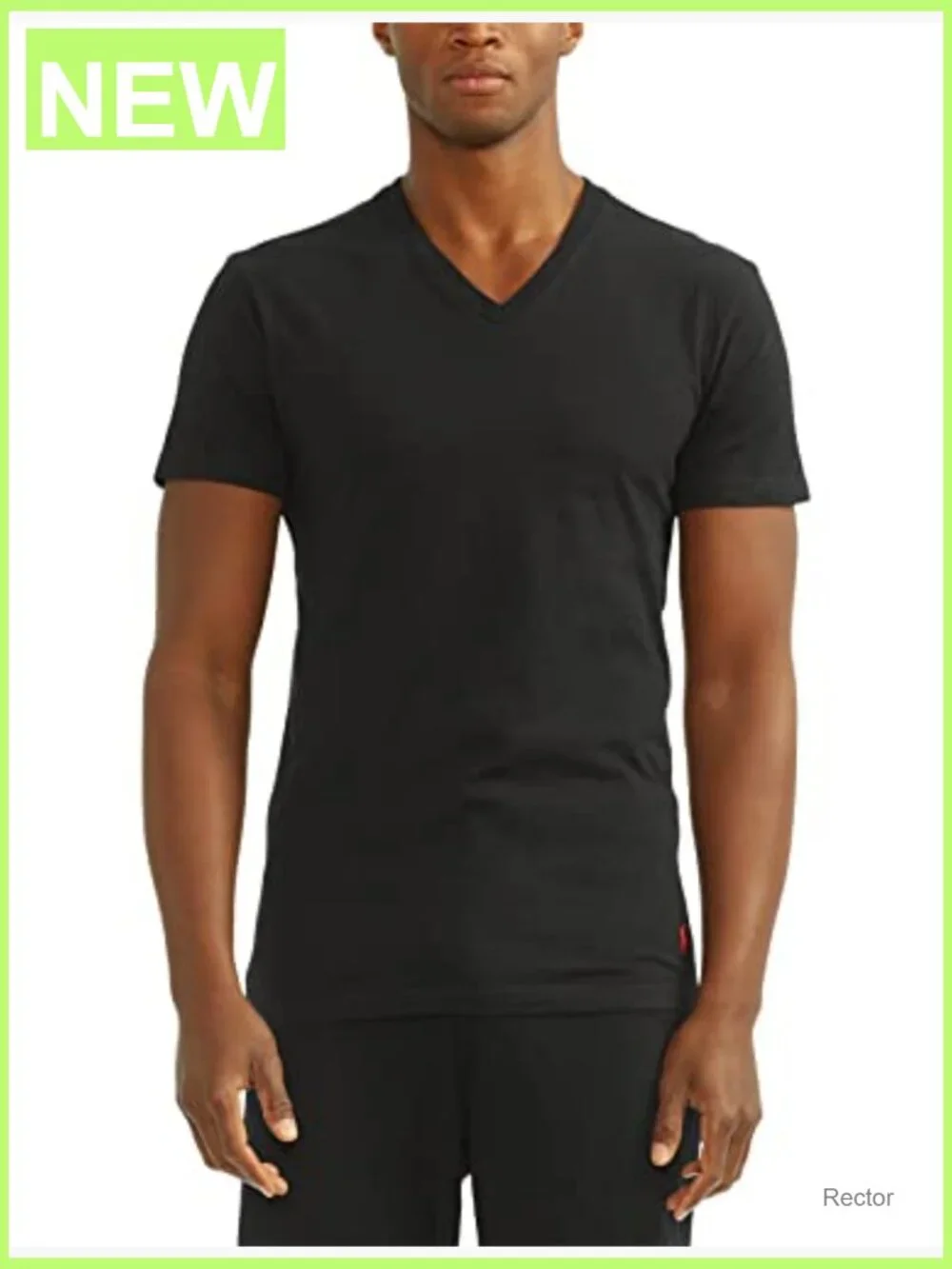 3-Pack Slim Fit V-Neck Undershirt Tees Cotton Moisture-Wicking Men's